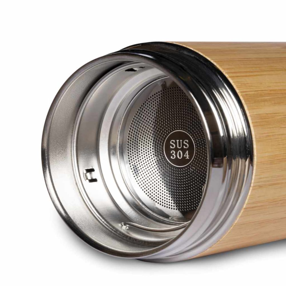 Thermosflasche Bambus Sieb