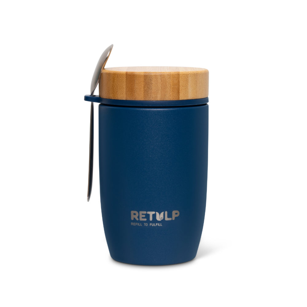 Retulp Big Mug Lunchbox mit Löffel - blau