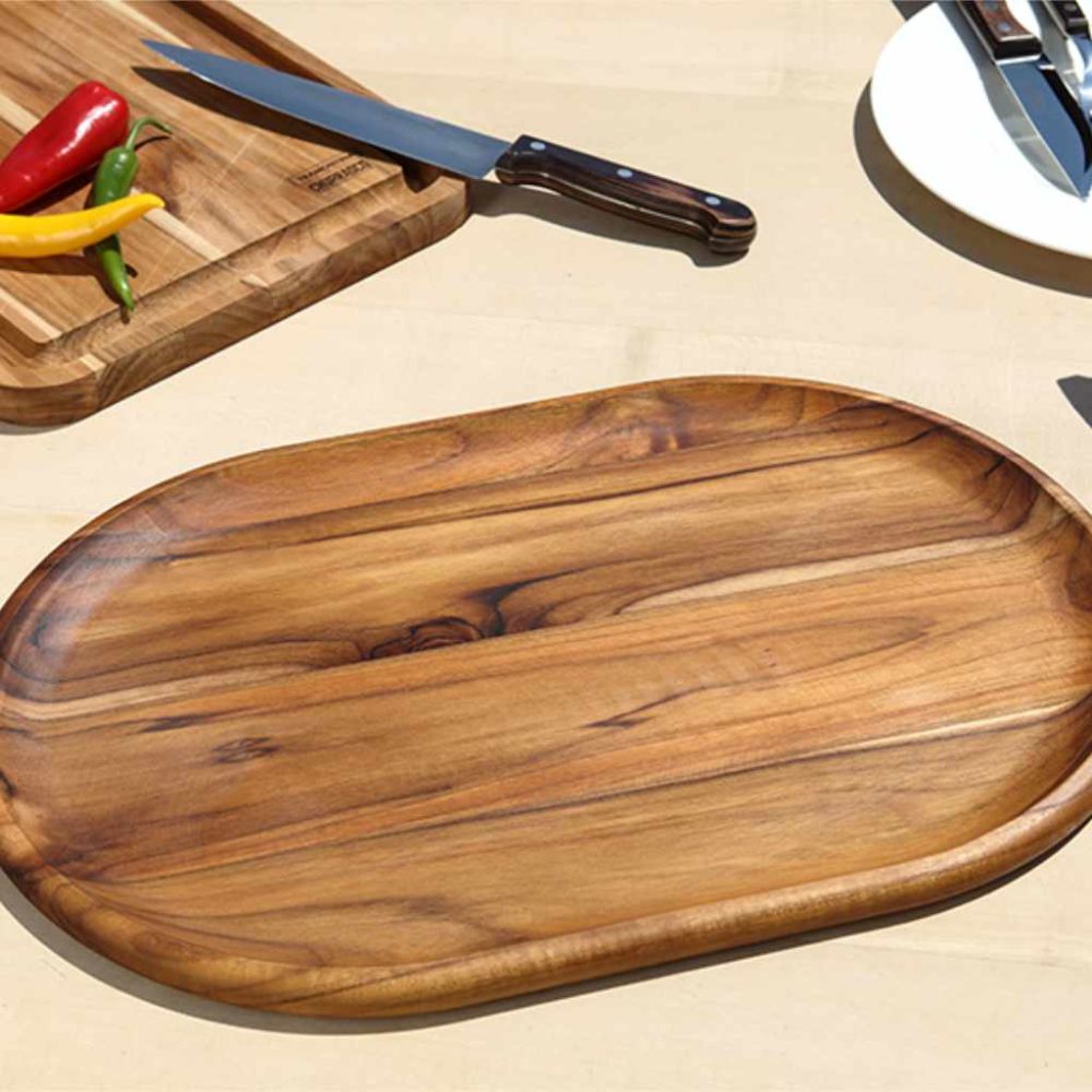 Servierschale aus Teakholz Ambiente