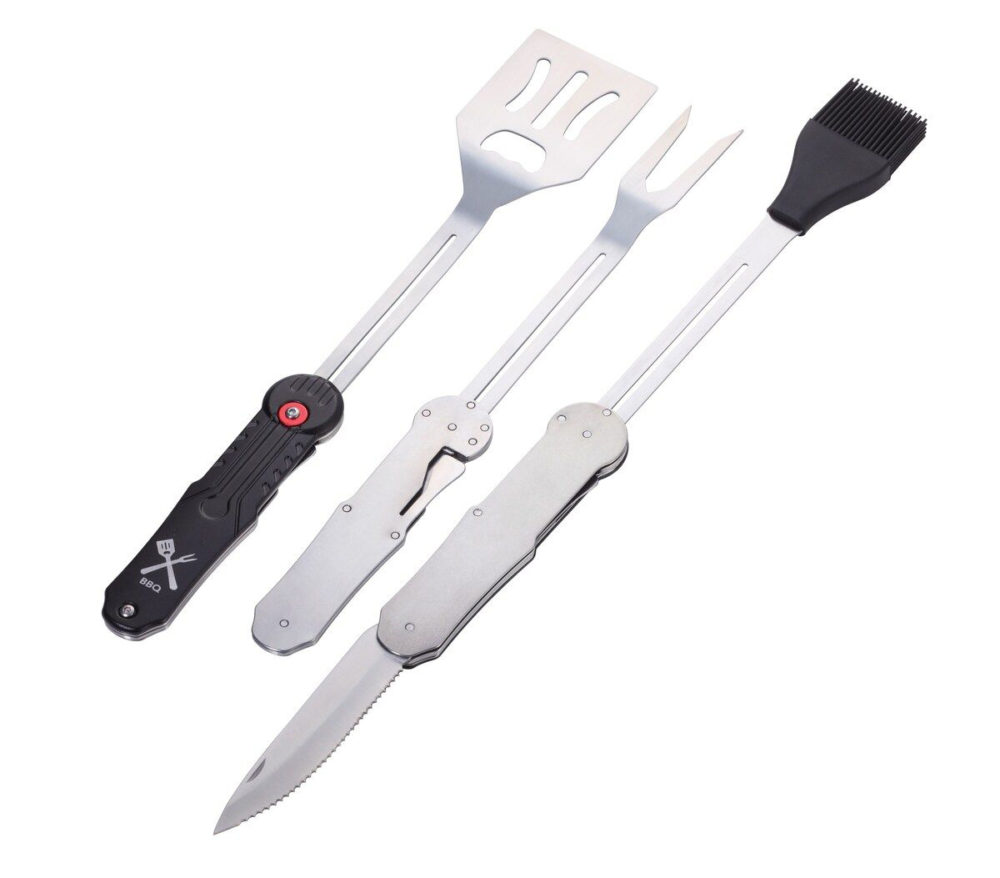 Multitool Grillbesteck mit Magnetsystem ausgeklappt