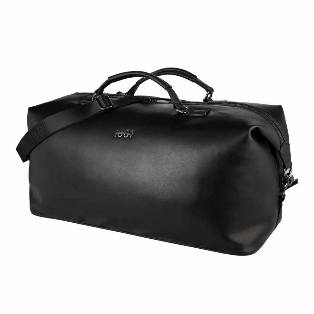 Cerruti 1881 große Reisetasche Irving Black Seitenansicht