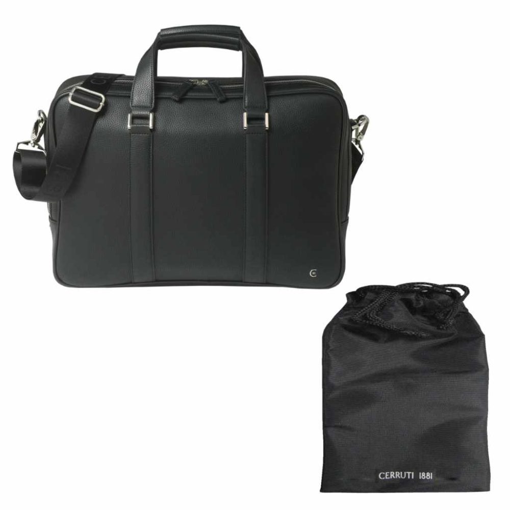Cerruti 1881 Dokumententasche Hamilton schwarz mit Säckchen