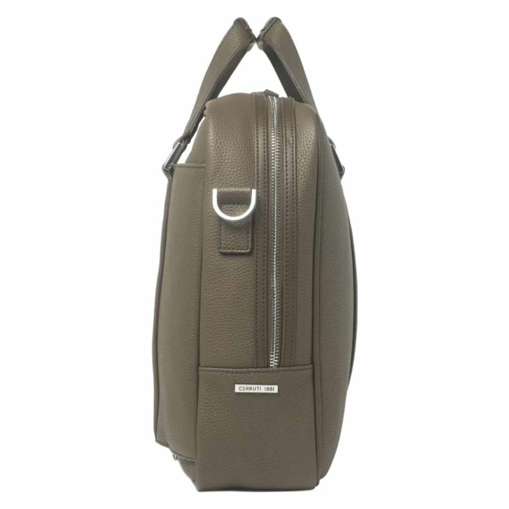 Cerruti 1881 Dokumententasche Hamilton beige Seitenansicht