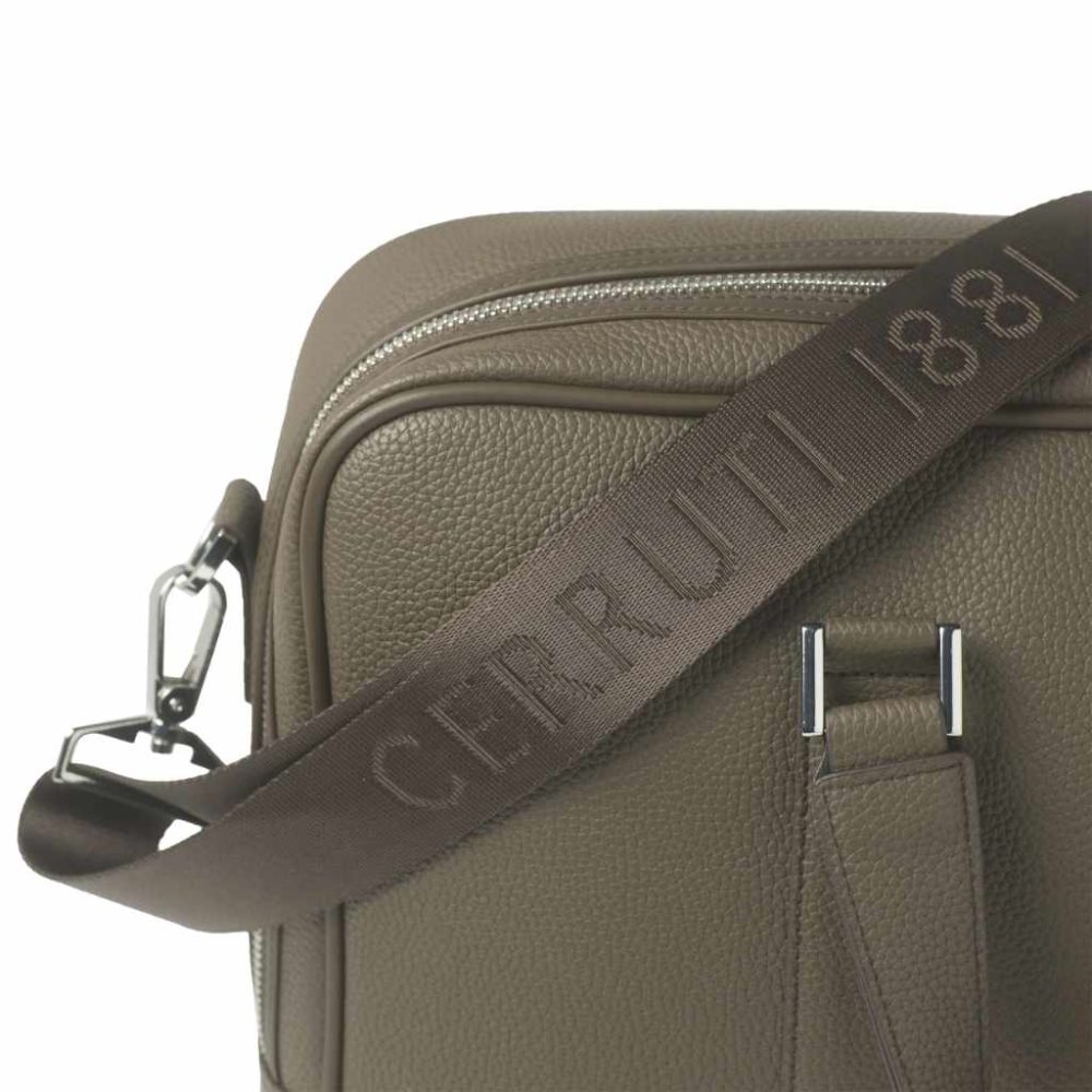 Cerruti 1881 Dokumententasche Hamilton beige Detail Gurt