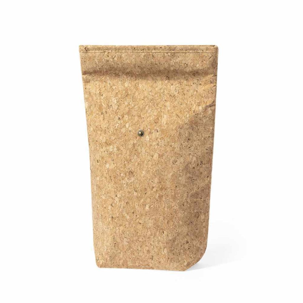 Isolierende Tasche mit Kork geöffnet