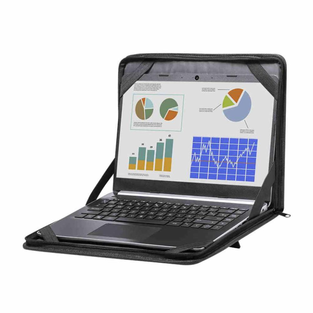 Minimalistische Laptop-Tasche mit Beispiel-Laptop