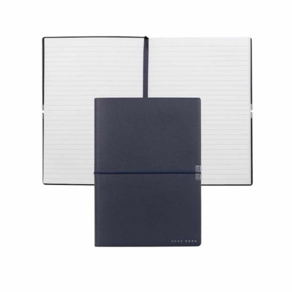 HUGO BOSS Notizbuch Elegance Storyline in Navy mit linierten Blättern