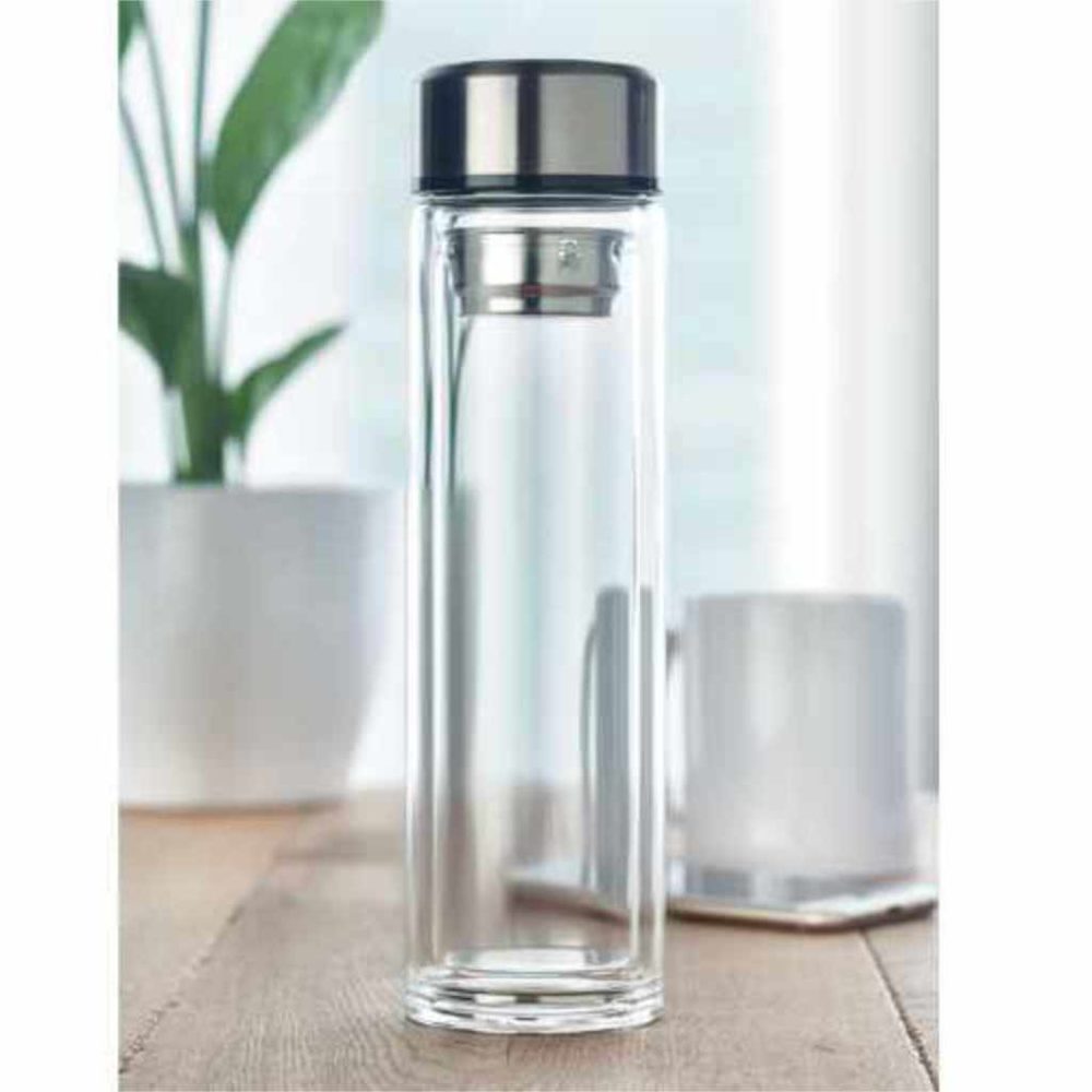 Isolierflasche aus Borosilikat-Glas mit Temperaturanzeige Ambiente