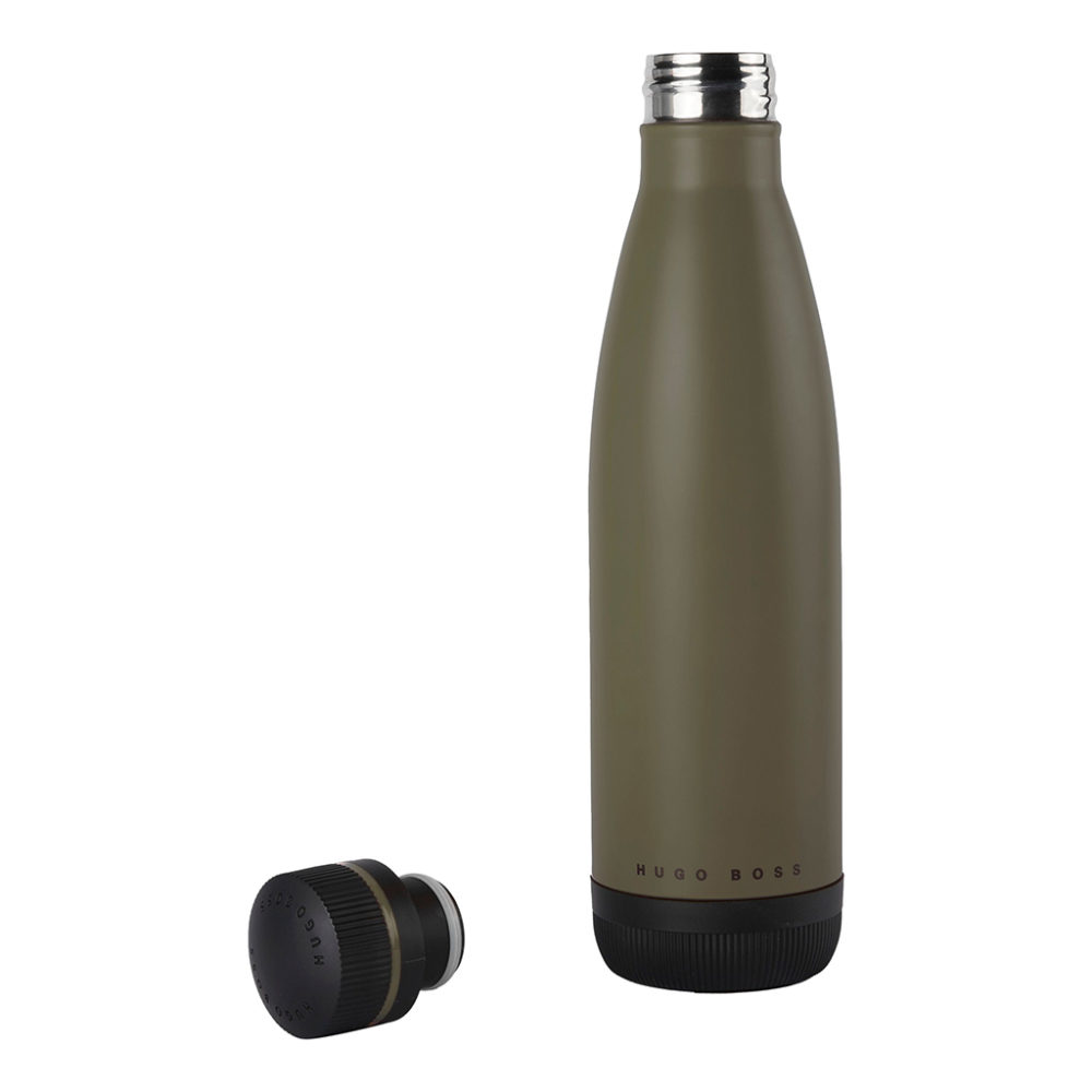 Thermoflasche Hugo Boss khaki geöffnet